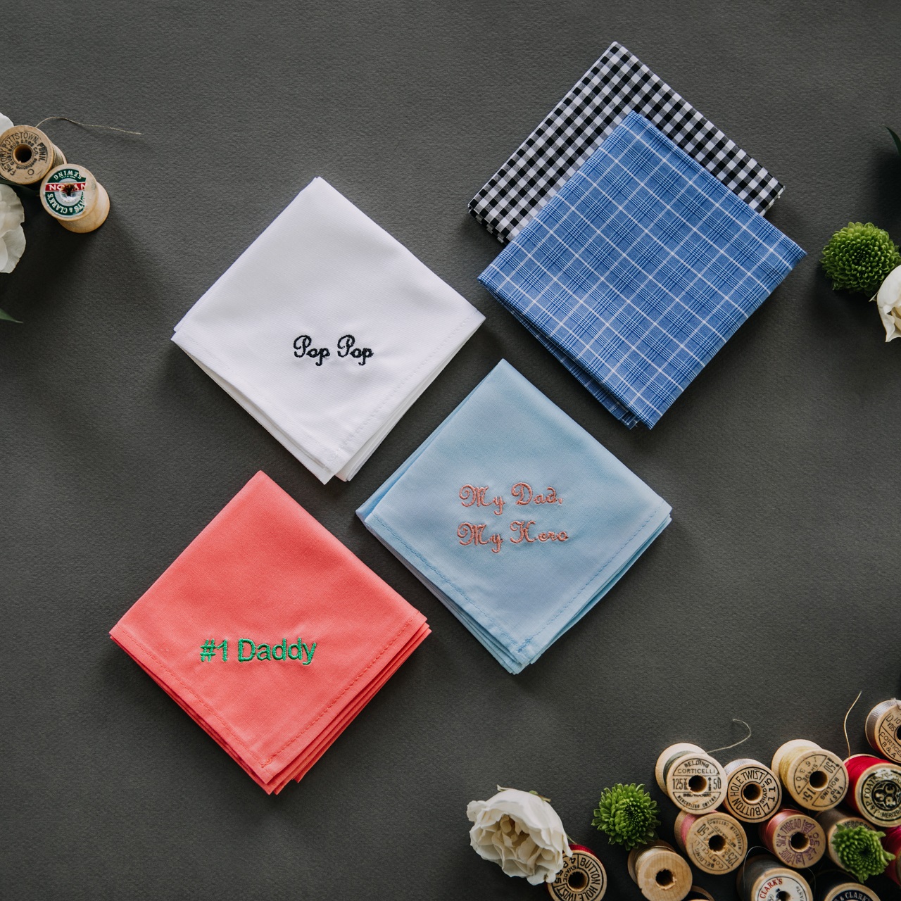 Personalized handkerchief for dad 2025