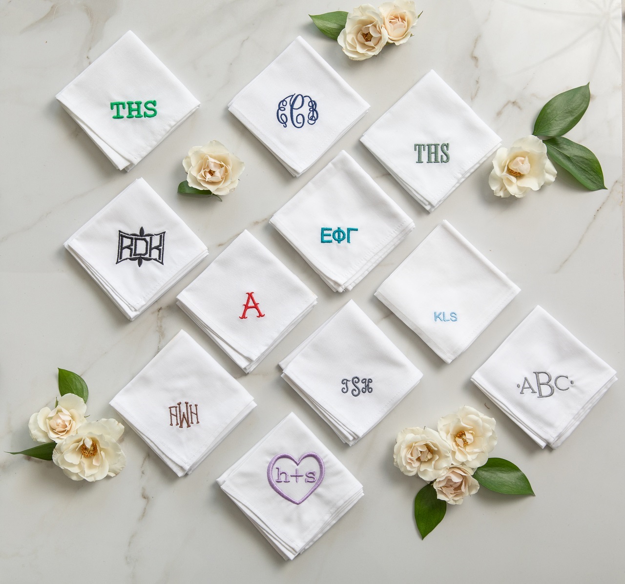 Embroidered Handkerchief for Wedding - Groomsmen Gift Ideas