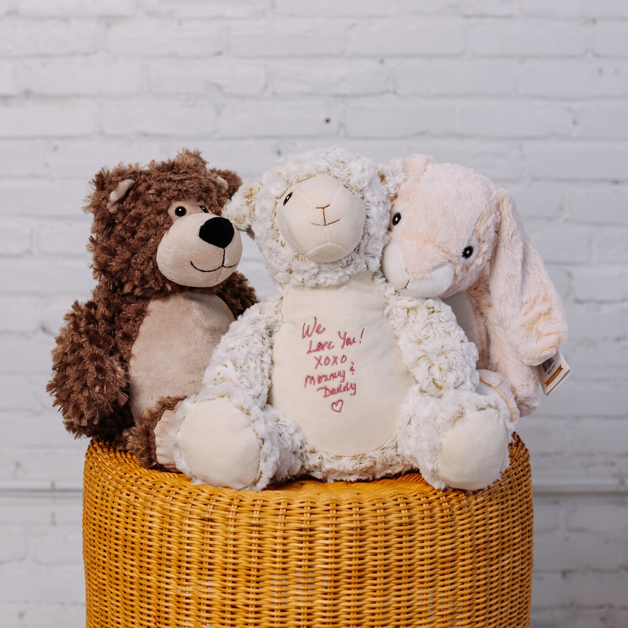 Handwritten Message Embroidered On Stuffed Animals