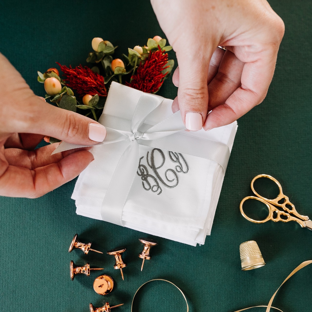 Monogrammed Handkerchief for Him